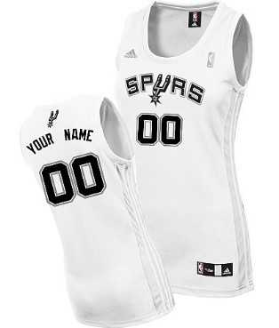 Womens Customized San Antonio Spurs White Basketball Jersey